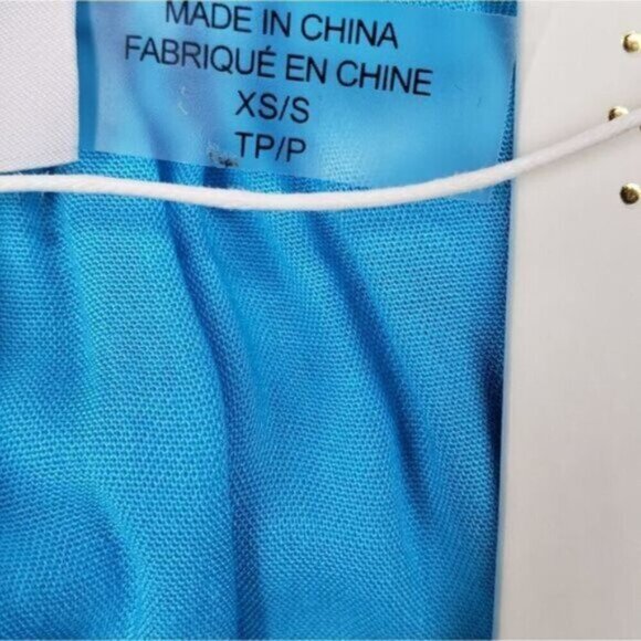 Ramy Brook Boho Beach Turquoise Blue Oversized Top Size Extra Small New - Picture 10 of 15